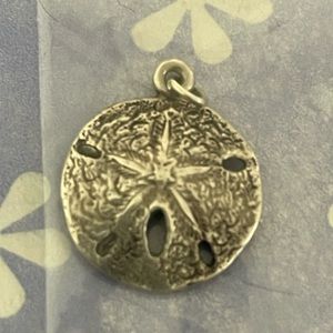 Delightful vintage sterling silver sanddollar pendant